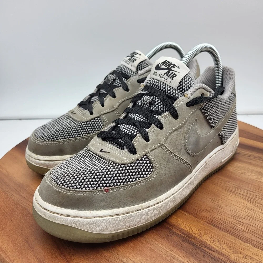 Nike Air Force 1 Premium Shoes Boys 6.5Y (GS) Cool Grey Gray 748981-005 Sneakers